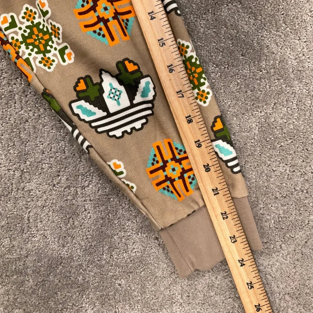 Adidas Originals Hoodie Mens XL Tan Multi Pixel Tribal Aztec Southwest Pullover